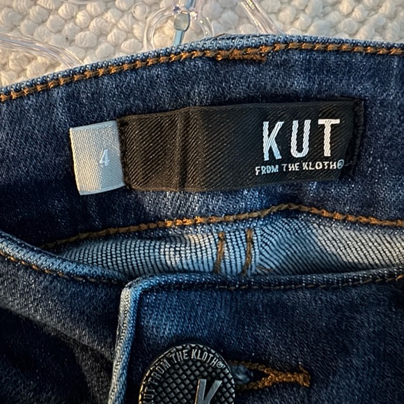 KUT NATALIE HIGH RISE BOOT CUT Button Fly Denim Jeans Size 4 - Picture 3 of 9
